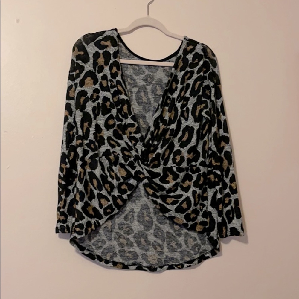 Off the shoulder open back sweater
